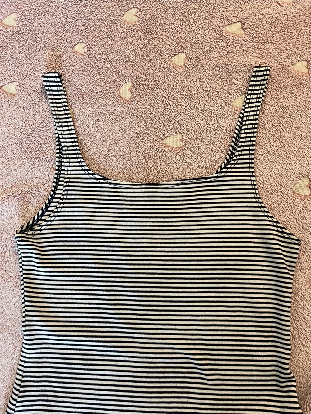 Zara Black and White Striped Tank Bodycon Dress - Picture 2 of 6